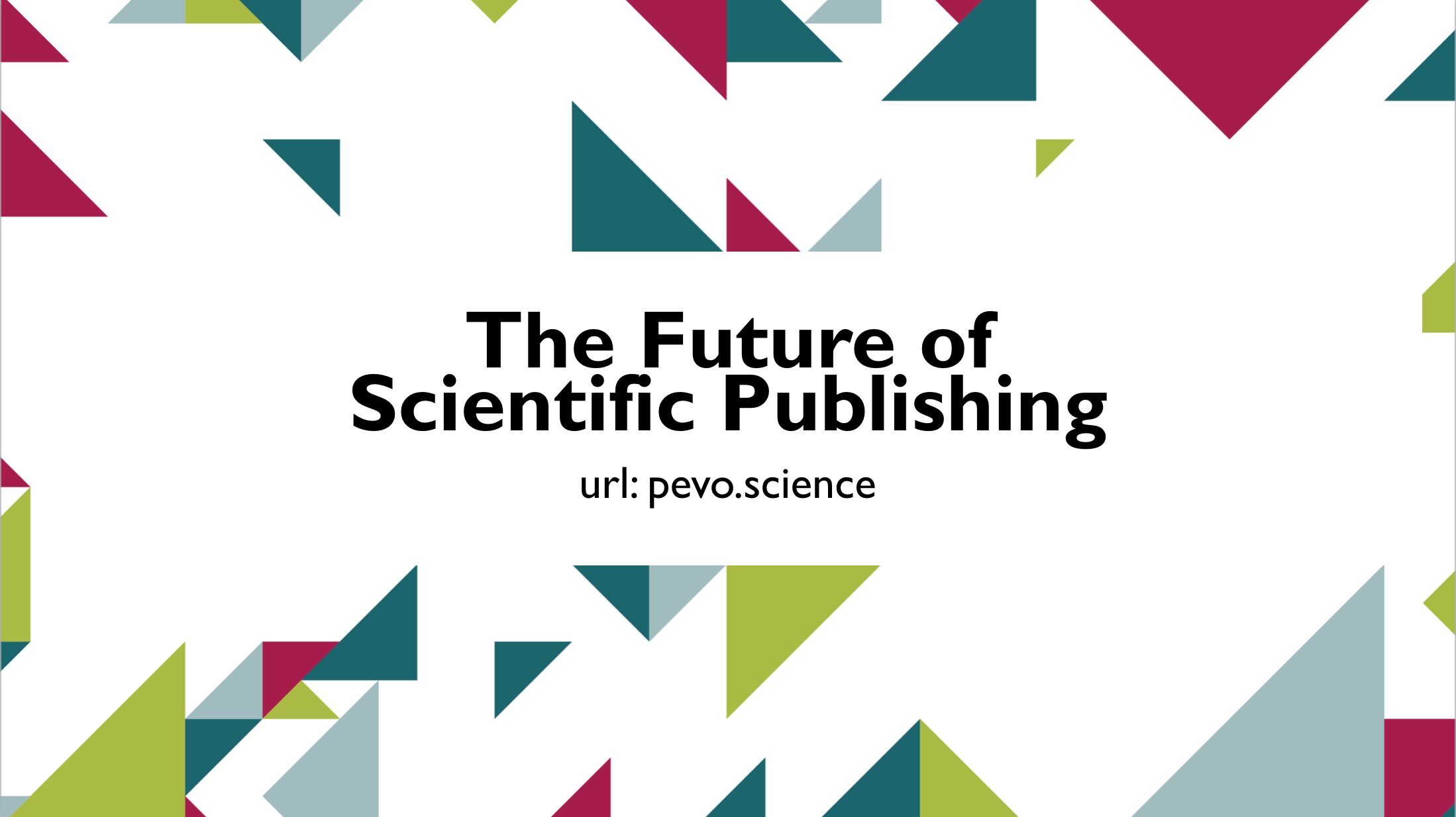 The Future of Scientific Publishing - pevo.science